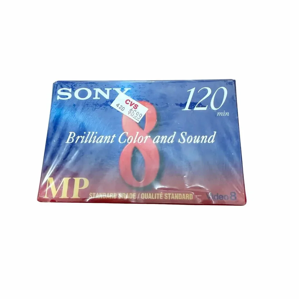 Sony Video 8 120 MP 8mm Blank Camcorder Tape Standard Grade Sealed